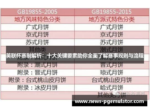 英联杯赛制解析：十大关键要素助你全面了解赛事规则与流程